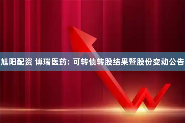 旭阳配资 博瑞医药: 可转债转股结果暨股份变动公告