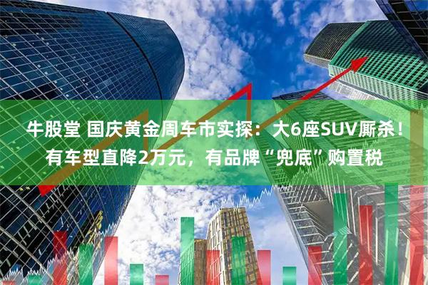牛股堂 国庆黄金周车市实探：大6座SUV厮杀！有车型直降2万元，有品牌“兜底”购置税
