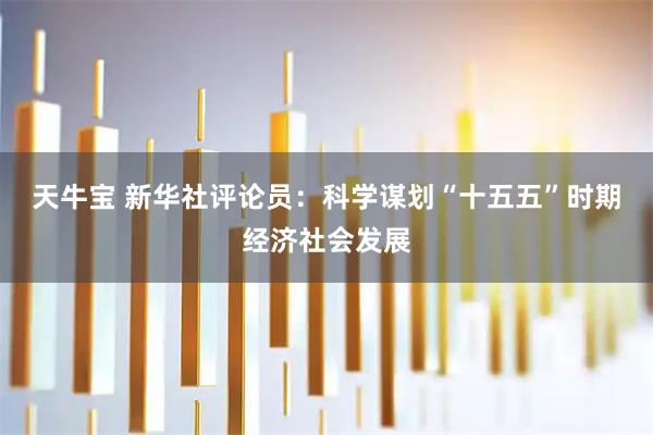 天牛宝 新华社评论员：科学谋划“十五五”时期经济社会发展