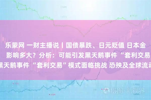 乐蒙网 一财主播说丨国债暴跌、日元贬值 日本金融市场突发“大地震”！ 影响多大？分析：可能引发黑天鹅事件 “套利交易”模式面临挑战 恐殃及全球流动性